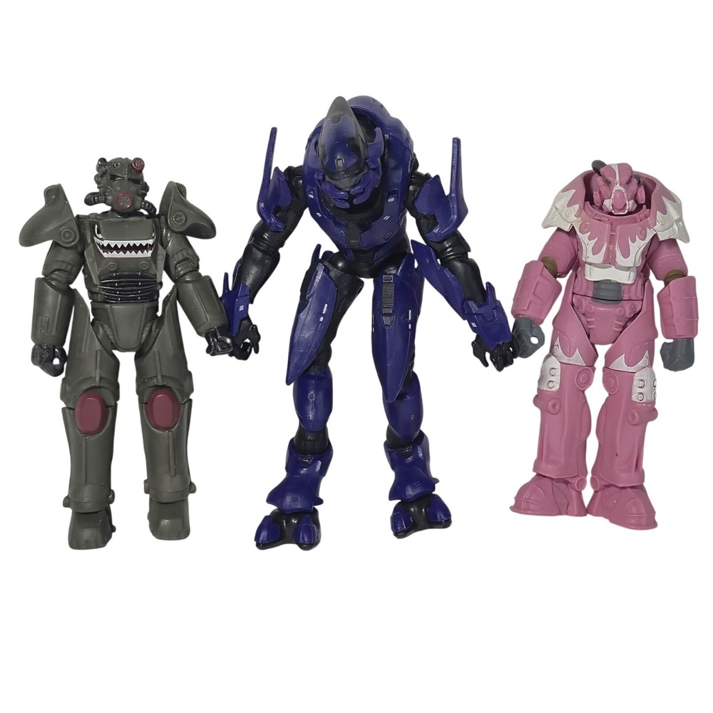 Fallout Series 2 Mega X-01 Hot Rod Pink T-45 Shark Halo Elite Mercenary Lot